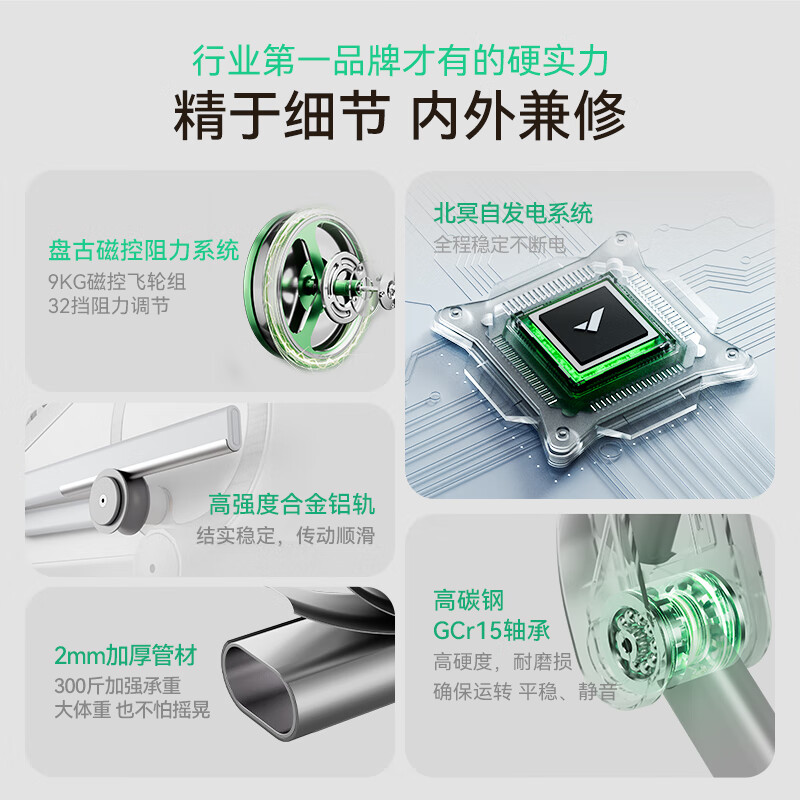 MERACH elliptical machine home smart elliptical machine space walking stair climbing step machine fitness exercise equipment Lingbo L3 42CM large stride - self-generated version - fully intelligent resistance adjustment