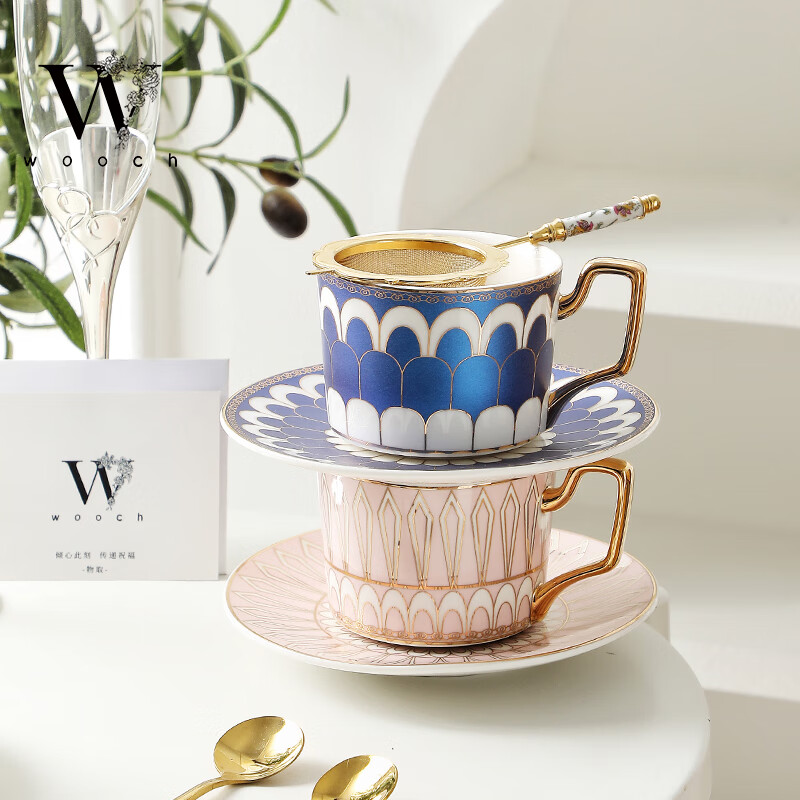 WOOCH light luxury ceramic coffee cup and saucer gift box set high-value gift box cup couple souvenir wedding birthday housewarming