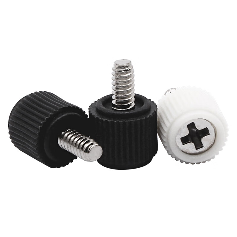 Jaynes computer case screws DIY screws side panel locking hand-tightened cross round head screws computer host side panel screws black four pack (self-tapping) British 6#32 black