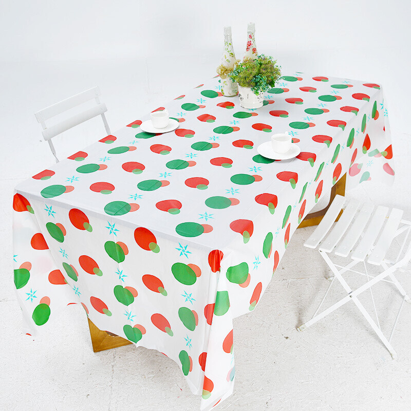 Monkey Dafu disposable tablecloth plastic PEVA printed birthday party Christmas tablecloth thickened plastic rectangular Christmas elk tablecloth