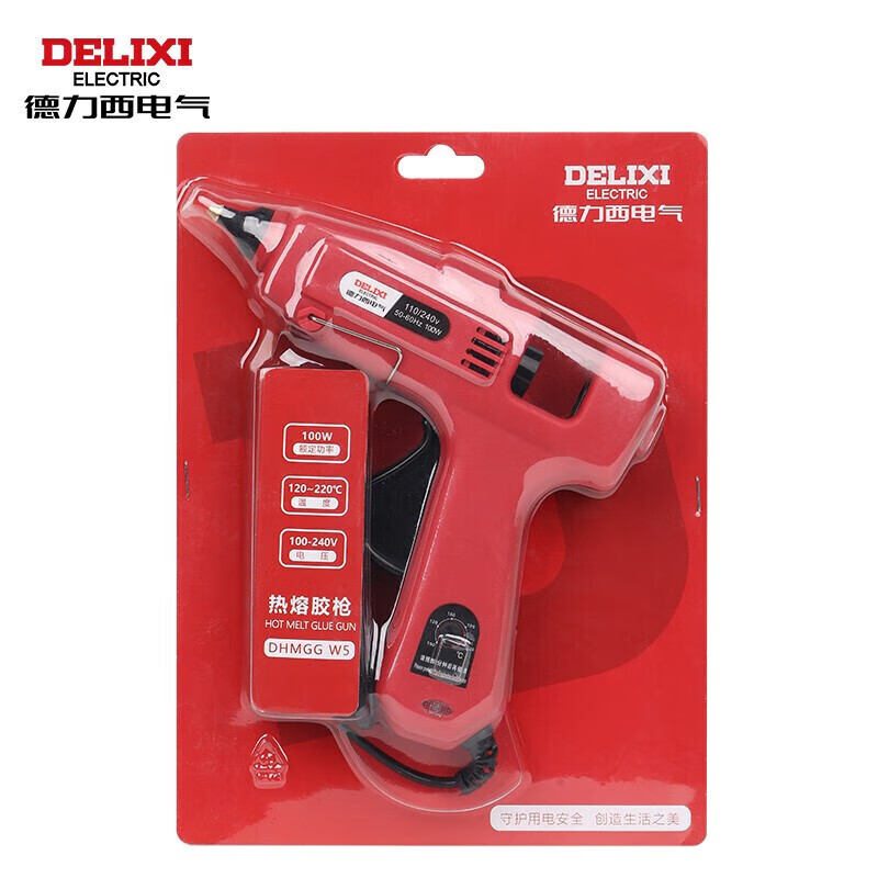 Delixi Electric hot melt glue gun household hot melt glue gun professional grade high power 100W adjustable temperature 140~220
