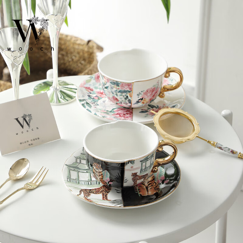 WOOCH high-end light luxury coffee cup and saucer wedding gift wedding box set couple coffee cup water cup housewarming souvenir