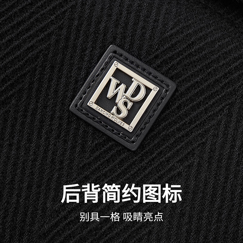 Dances with Wolves down jacket men's winter duck down lapel with wool splicing men's light luxury commuter jacket down jacket jacket for men