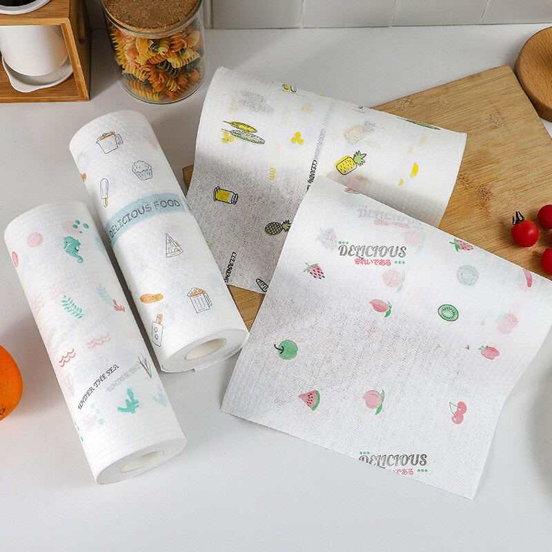 Mengting lazy rag disposable rag non-woven dishcloth kitchen roll 150 pieces 3195