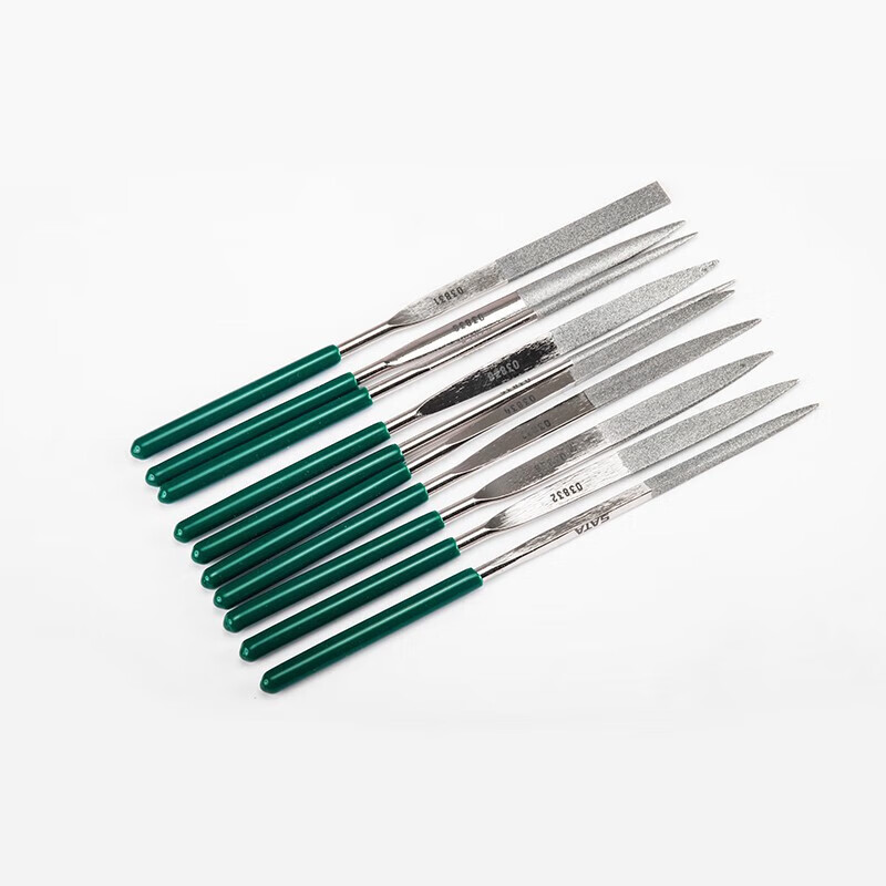 SATA 10pcs diamond file set mini small file flat file 4*160mm 03830