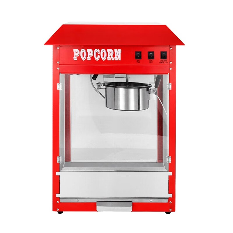 Dekebang's new commercial popcorn machine for stalls, fully automatic machine, electric popcorn popcorn machine, cinema 803 flat top popcorn machine + 50 bags of raw materials