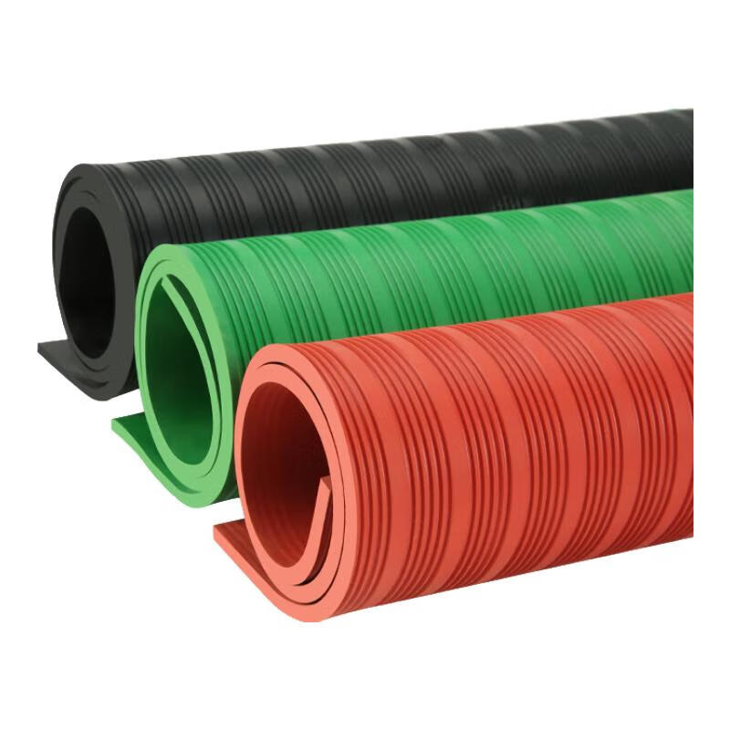 Jipang Insulating Rubber Mat Rubber Mat Rubber Sheet Insulating Mat Carpet 5mm10kv Power Distribution Room Power Distribution Room Computer Room High Voltage Resistance Red and Green Stripes Support Customization Red 1.2m*10m*5mm thick 10kv