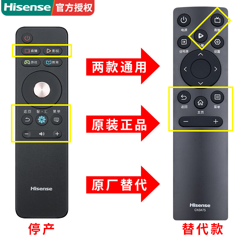 Hisense original Hisense TV remote control infrared model without voice function LED43/50/55M7000U