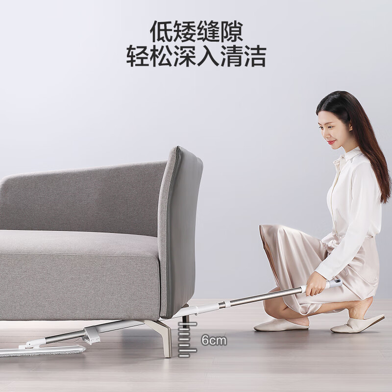 Jingdong-made antibacterial upgraded flat mop 36cm, hand-wash-free household mopping tool, one mop, no watermark, including mop*2