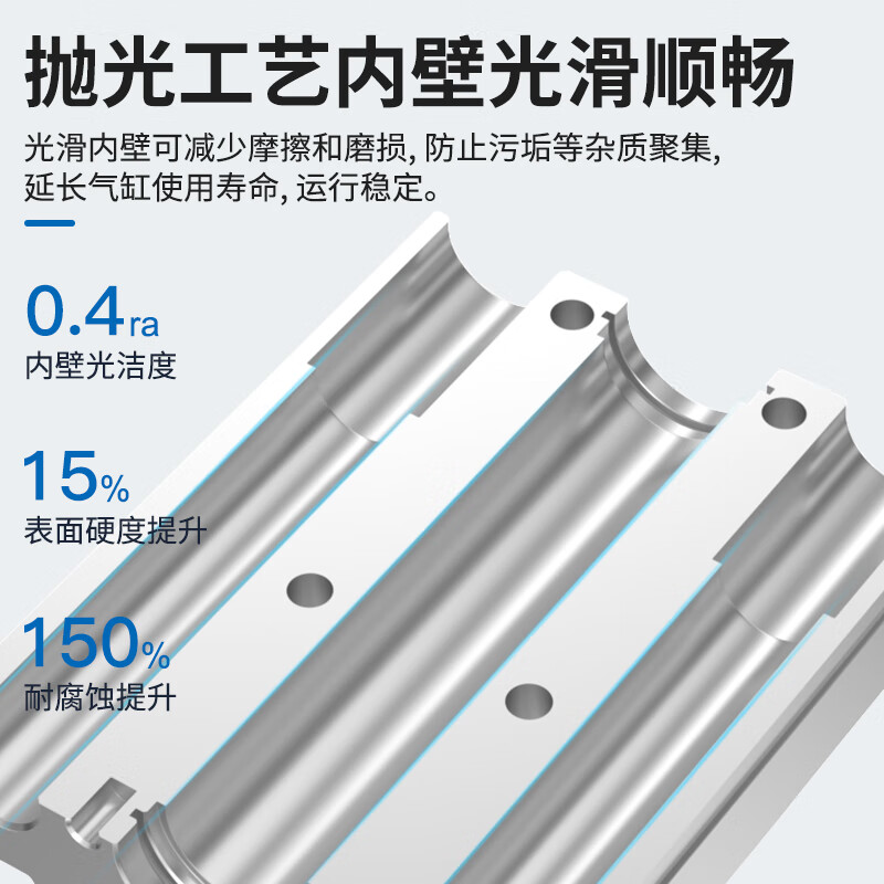 Three-axis three-rod cylinder TCM16/20/25/32/40/50/63*125*50*75S pneumatic cylinder with guide rod TCL TCM16*50S