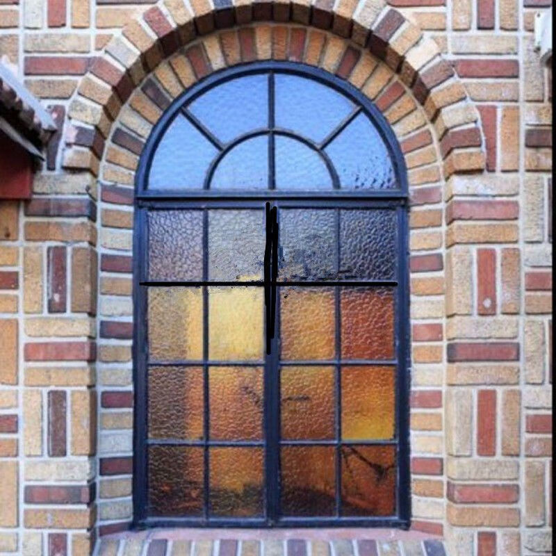 Vinoa French iron retro casement window restaurant cafe arched floor-to-ceiling window indoor study attic window customization width 100 height 170 with glass