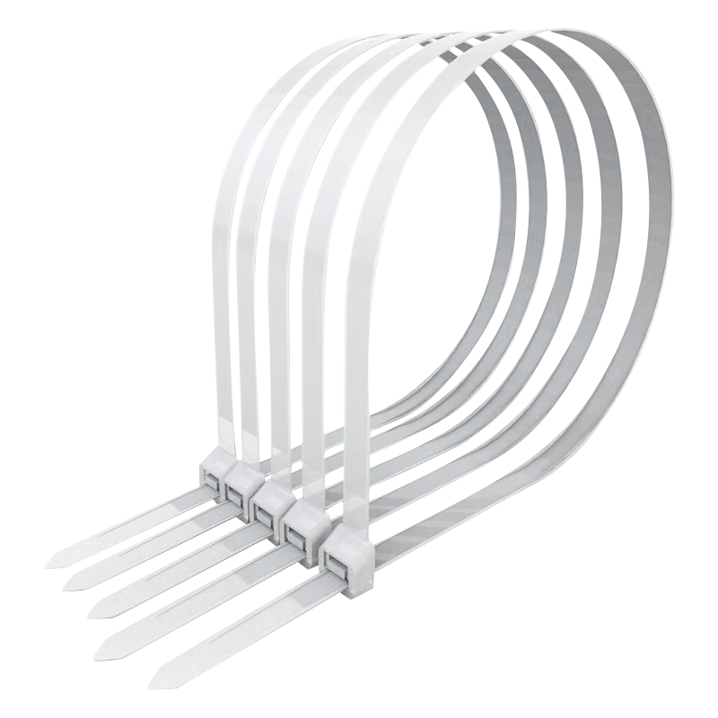 Jiuqiangu self-locking nylon cable ties, cable management belts, host installation, gardening, cable desktop cable management, wire binding straps, 4.8*200mm national standard white, 100 pieces/pack 0380