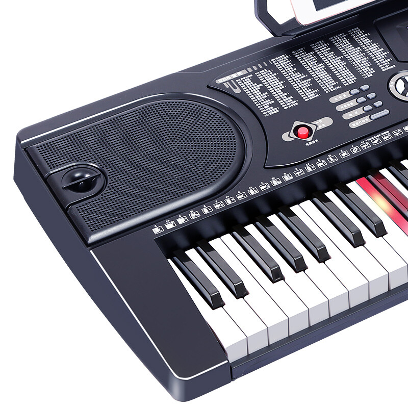 Meirkergr MK-8618 smart version 61-key multi-function intelligent teaching electronic keyboard for children who are beginners in musical instruments, connects headphones, microphones and mobile pads