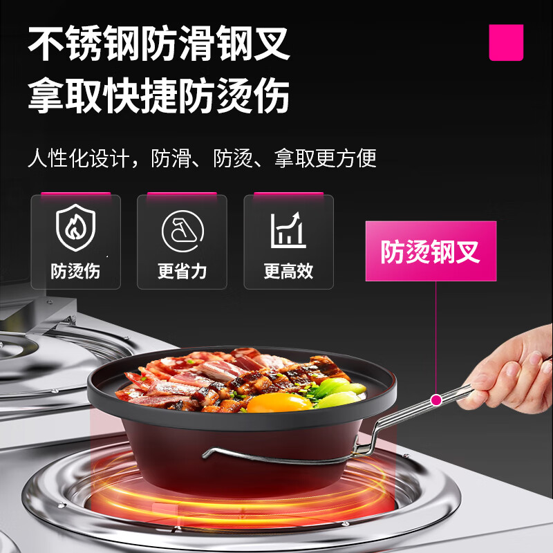 Lecon Guangdong Claypot Rice Machine Fully Automatic Claypot Stove Intelligent Claypot Rice Machine Commercial Multi-Head Claypot Cooker Intelligent Tinfoil Clay Pot Special Casserole Rice Bowl Takeaway Claypot Machine Single-layer Double Row 6-Head Claypot Rice Cooker
