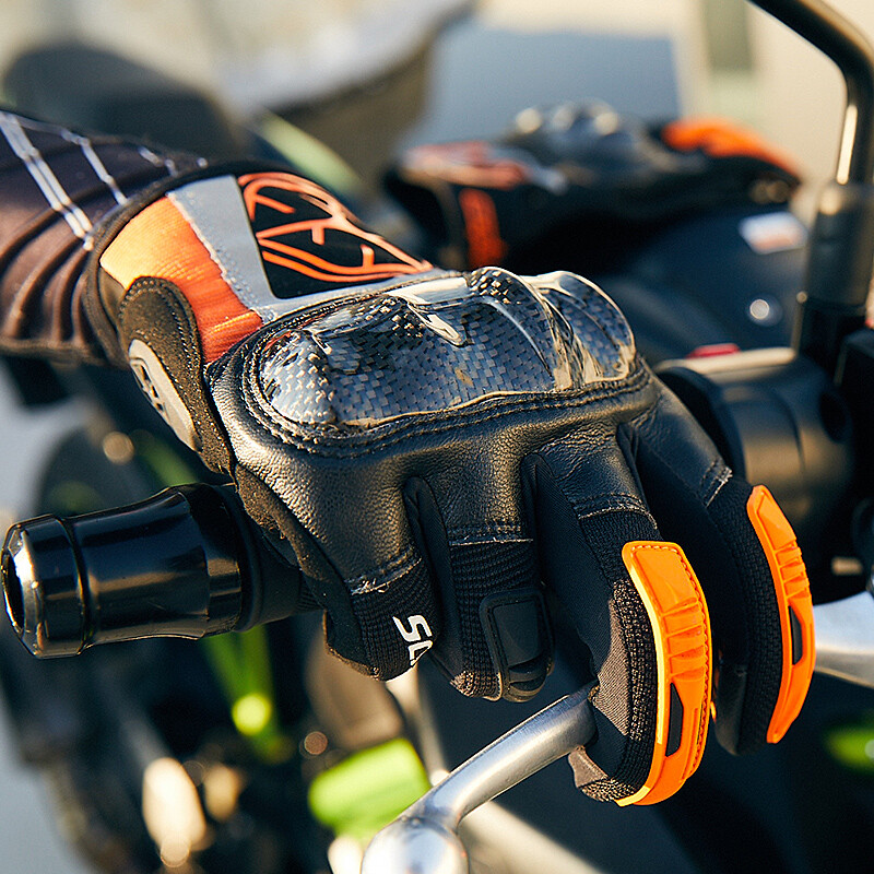 SCOYCO motorcycle riding gloves four-season racing motorcycle carbon fiber anti-fall touch screen men's Skylark MC122 (red) S