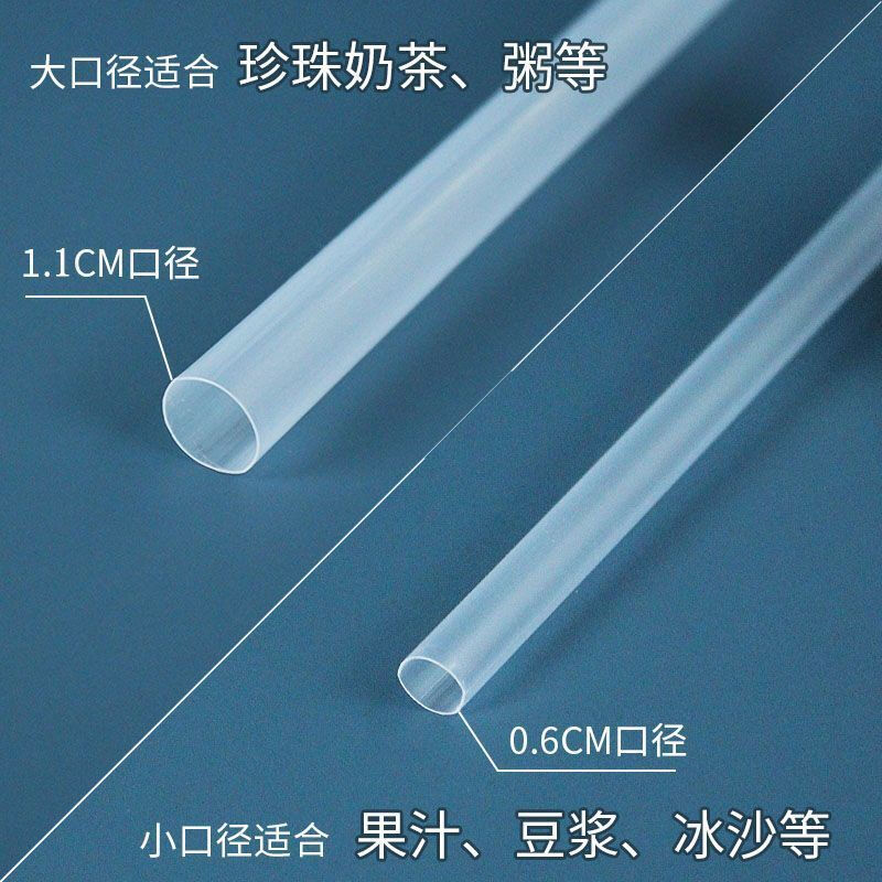 Yuexin Straw Disposable Soy Milk Straws Transparent Colorful Thin Straws Bulk Independent Commercial Food Grade Plastic Straws Bulk Hardened 15*0.4cm 200 pieces