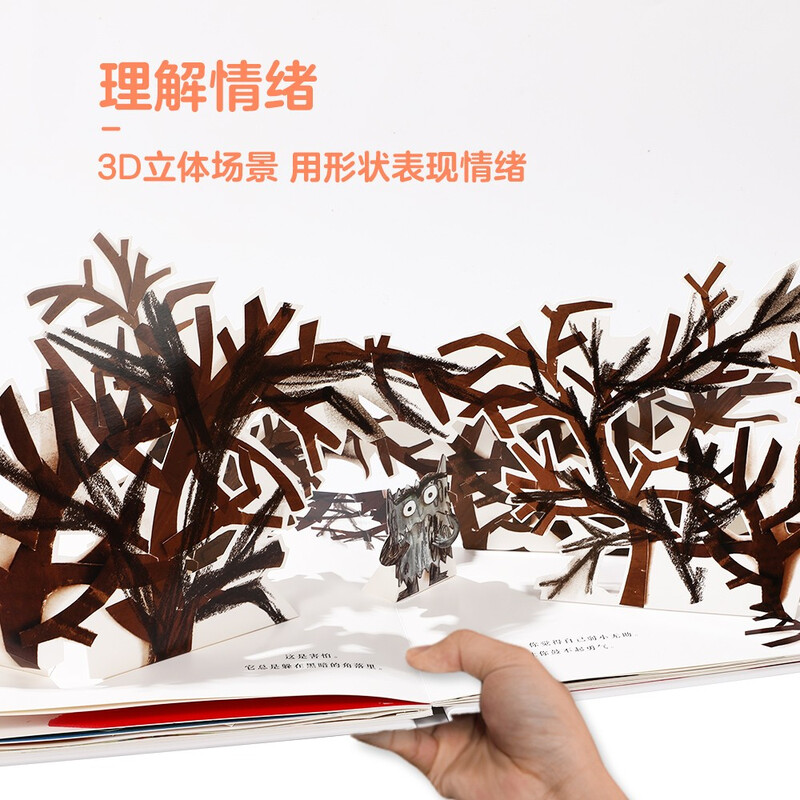 My Emotional Little Monster Pop-up Book 3-6 Years Old Children’s Emotion Management Picture Book 3D Interactive Three-dimensional Game Book Low-Young Cognitive Kindergarten Storybook Children’s Fun Children’s Book Savings Card