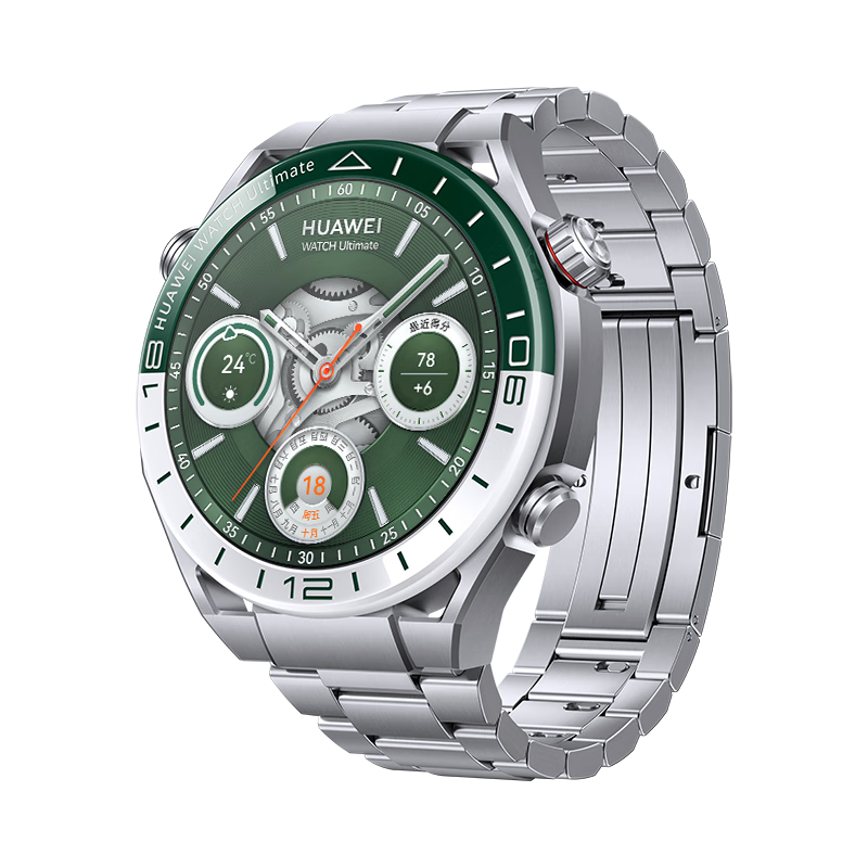 Huawei Watch WATCH Ultimate Green Field Legend Extraordinary Master Smart Health 100-meter Deep Diving Outdoor Adventure Golf Mode Two-Way Beidou Satellite AX21A Green Field Legend-Titanium Watch Strap