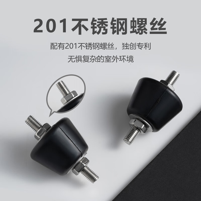 Suitable for Midea Haier Gree Xiaomi air conditioner outdoor unit bracket shock-absorbing pad soundproof shock-proof noise reduction anti-slip rubber pad with screw 1P 1.5P 2P 3P air conditioner available (201 stainless steel screw