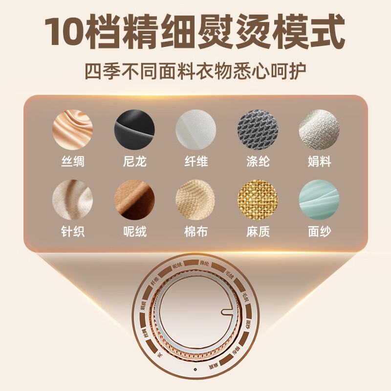 MeiLing 10-speed ironing machine household iron double-pole vertical garment ironing handheld steam ironing machine 2.3 liter water tank MG-FS202