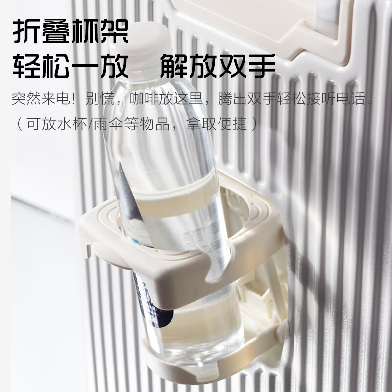 World Geographic Germany front-opening suitcase for men and women aluminum frame trolley case password travel bag 20 inches ivory white