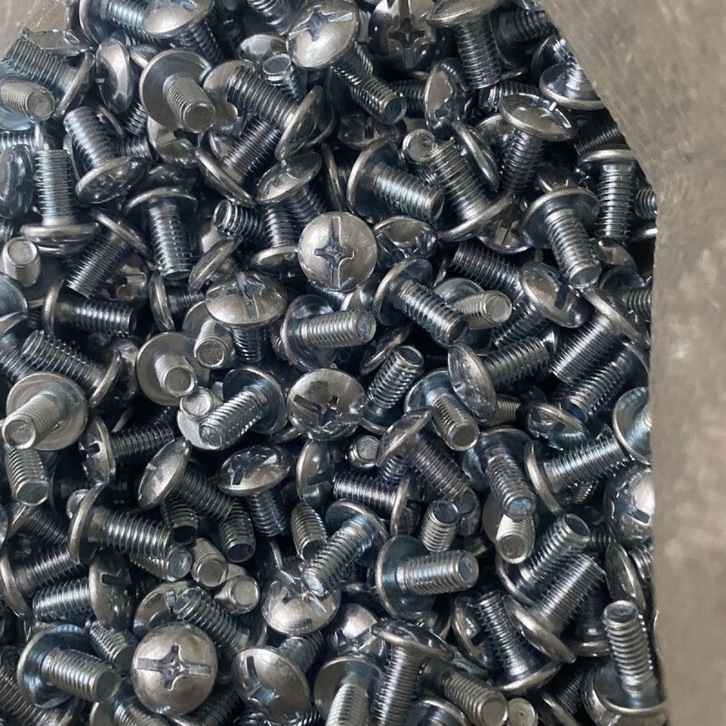 An Junsheng shelf screw special cross bolt accessories 6mm capped triangle fixed screw with flange nut cross screw M6*12 100 sets (screws and nuts)