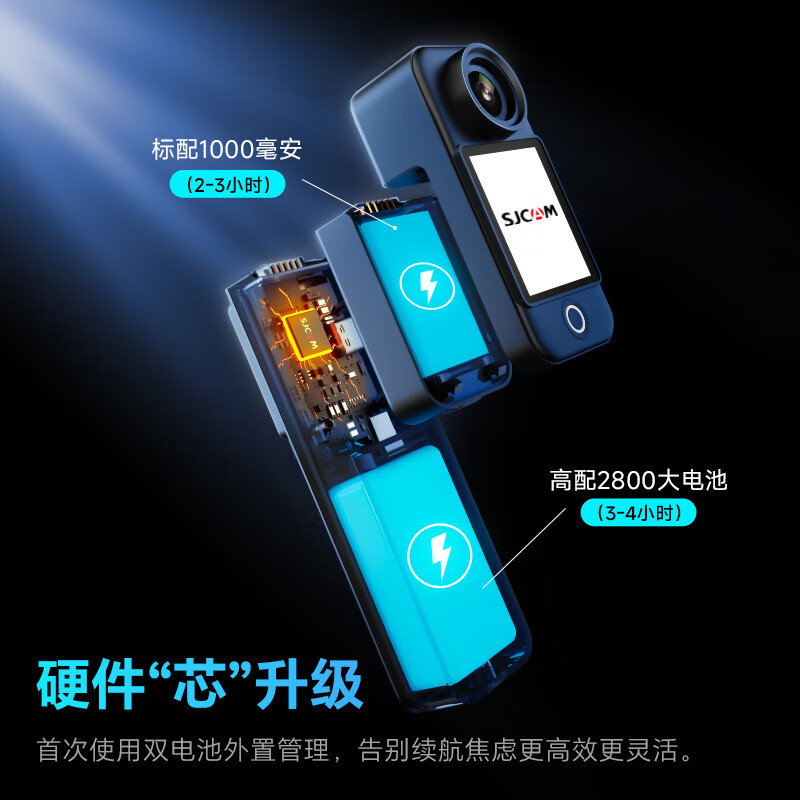 SJCAM Suying C300 thumb action camera motorcycle helmet riding anti-shake waterproof driving recorder fishing vlog portable live broadcast pre-recorded first perspective recorder 128