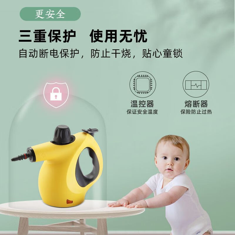 TLXT High Temperature and High Pressure Steam Cleaner Household Small Multi-Function Kitchen Degreasing Disinfection Range Hood Cleaning Machine Upgraded White (350ml)