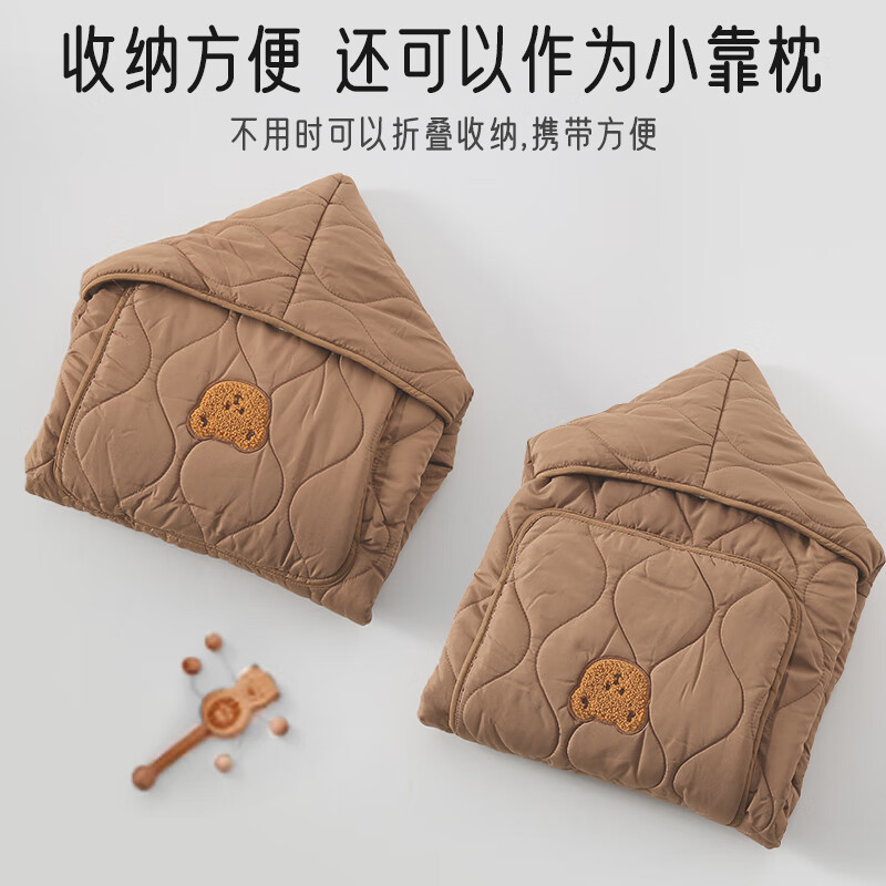 Aiboshi baby stroller windproof blanket baby autumn and winter out waist stool cover blanket walking baby cloak windshield cloak S798