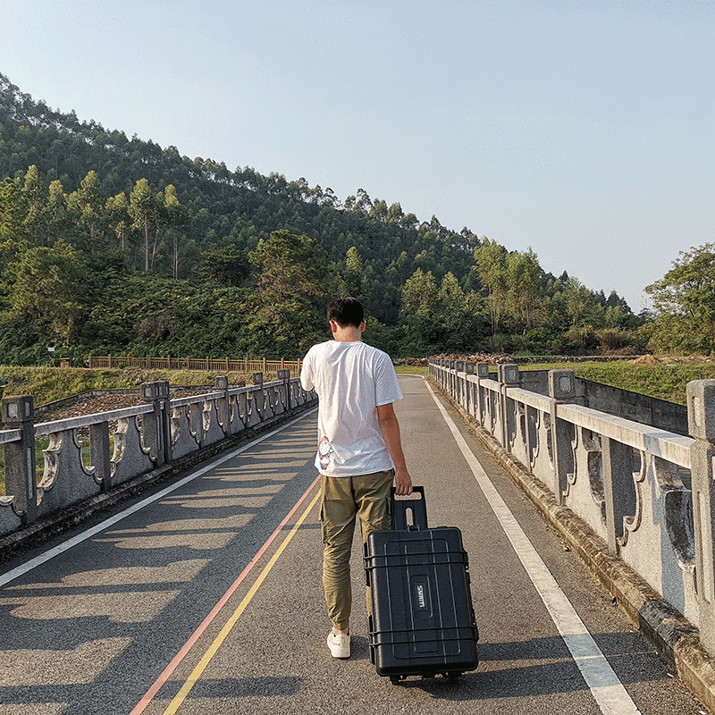 SMRITI heritage protection box black large trolley box thickened waterproof and dustproof multi-functional equipment tool box S5943A black empty box