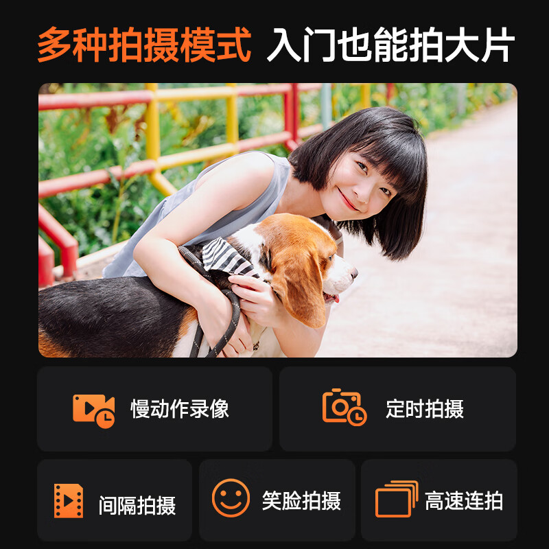 CAIZU front and rear dual camera lens 6400W pixel digital camera entry-level Vlog mirrorless camera 4K video replaces Ccd card camera wide-angle lens + 256G annual meeting gift