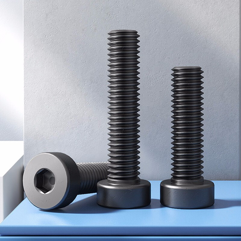 Jishuo 12.9 grade high-strength thin head hexagonal screws, short head hexagonal bolts M5M6M8M10M12M14M16 5*10 (5 pieces)