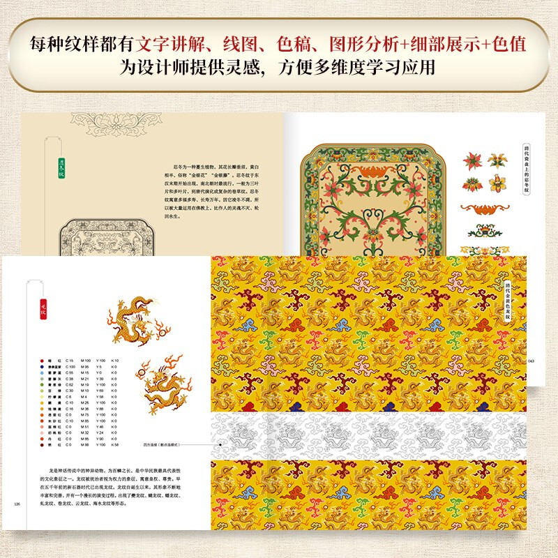 Chinese Patterns Classic Decorative Patterns Illustrated Book 100 Classic Chinese Patterns Reproduce the Millennium Charm of Chinese Patterns Traditional Culture Chinese Patterns Patterns