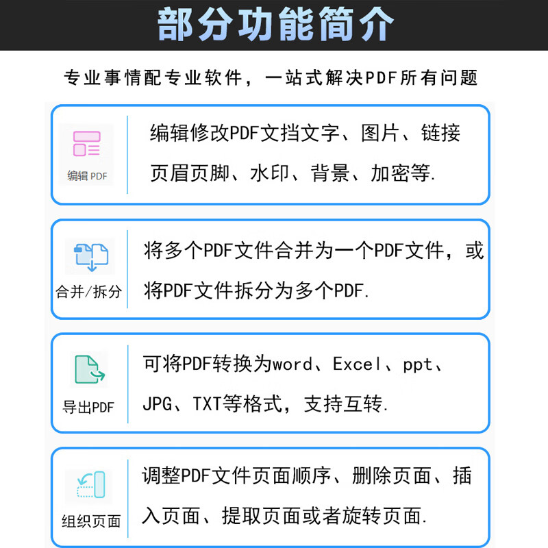 Pro DC 2025 PDF editor to word software, image conversion to PDF, modification, split, merge and compression (Win system) permanent use + plug-in