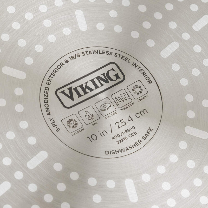 Viking 10-piece set of five-layer stainless steel cookware, universal induction cooker, professional kitchen cooking set