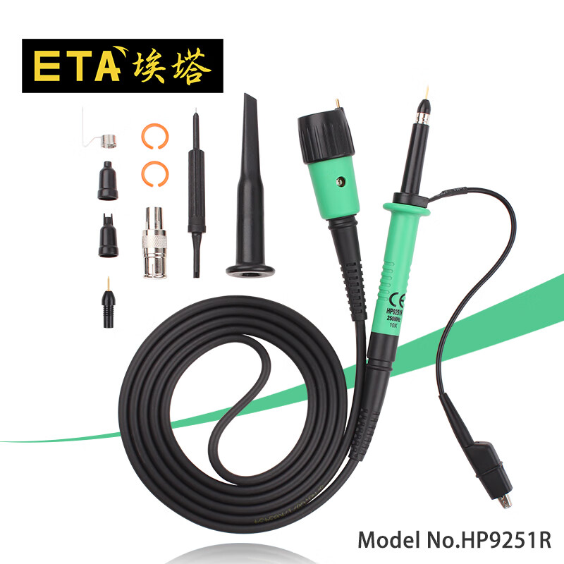 ETA universal oscilloscope probe voltmeter lead signal line 10X times oscilloscope probe meter lead probe line HP9100 (100MHz1/10x)