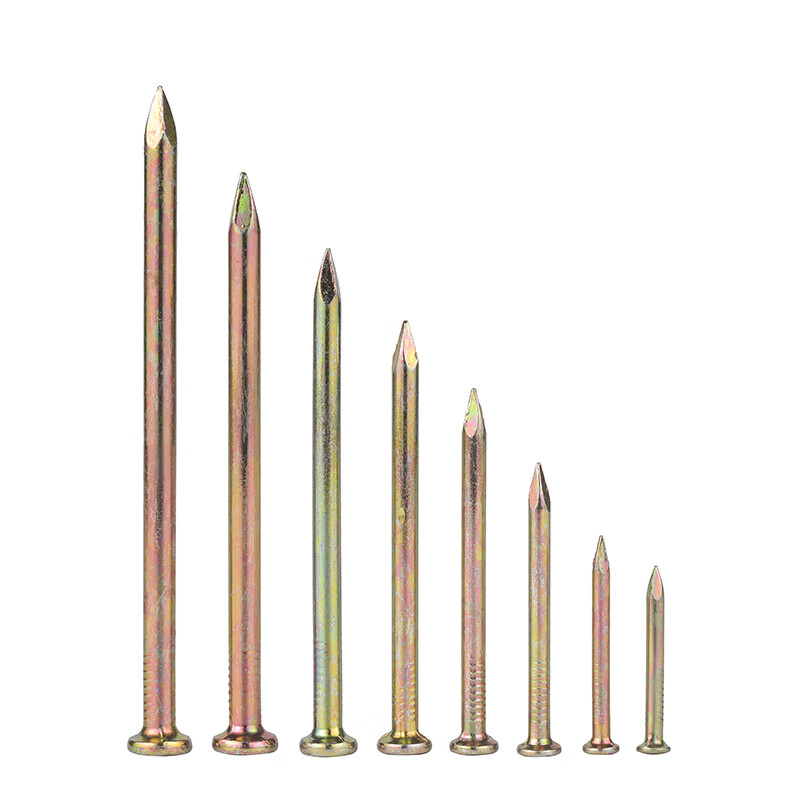 Jinggong Cement Nails Steel Nails Cement Wall Nails Brick Wall Nails Concrete Nails Special Steel Nails High Strength Iron Nails 70mm Colored Zinc (A box of 400g, about 48 pieces)