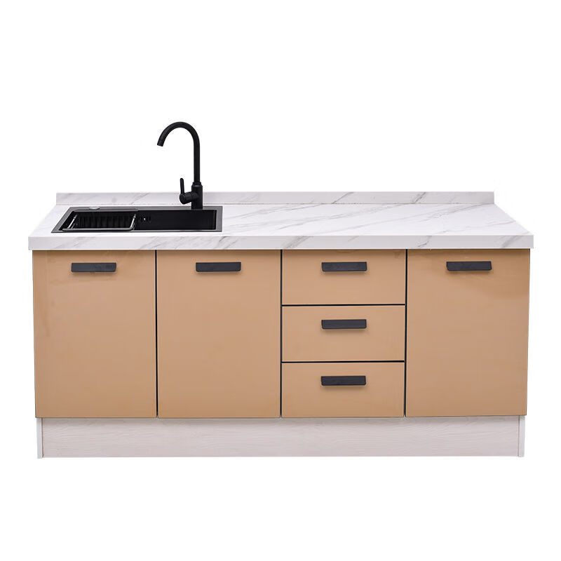 FANCYCHIC simple cabinet marble countertop slate integrated cabinet kitchen integrated stove home set 80cm flat style