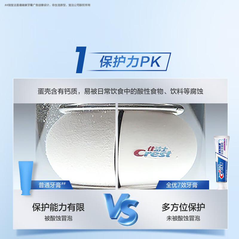 Crest All-Excellent 7-Effect Whitening Gum Care Whitening Toothpaste Cleans Mouth and Prevents Mouse, Total 700g Jingdong Self-operated New and Old Packaging Mixed