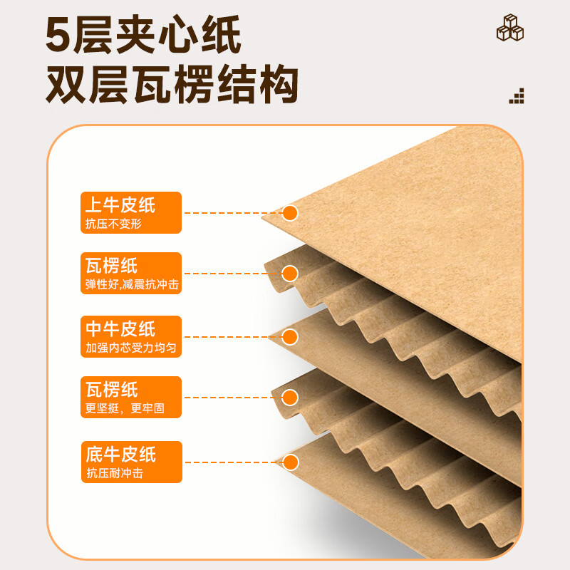 Biaz Life High-quality five-layer hardened moving cartons with buckles 50*40*40 large packing boxes 10 pieces BYG13