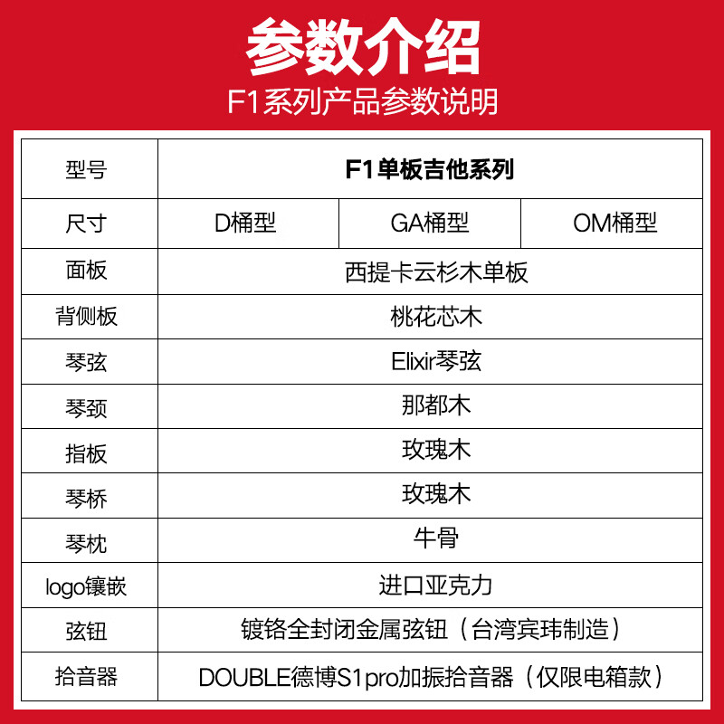 KEPMA F1/F2/G1/FCmini KEPMA guitar top veneer folk plus vibration electric box KEPMA wooden guitar F1-D veneer wood color-acoustic 41 inches