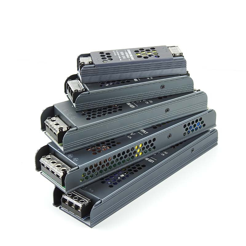 LED linear lamp transformer 220 to 12v24v48v switching power supply lamp with light box black diamond strip 12V400W with fan