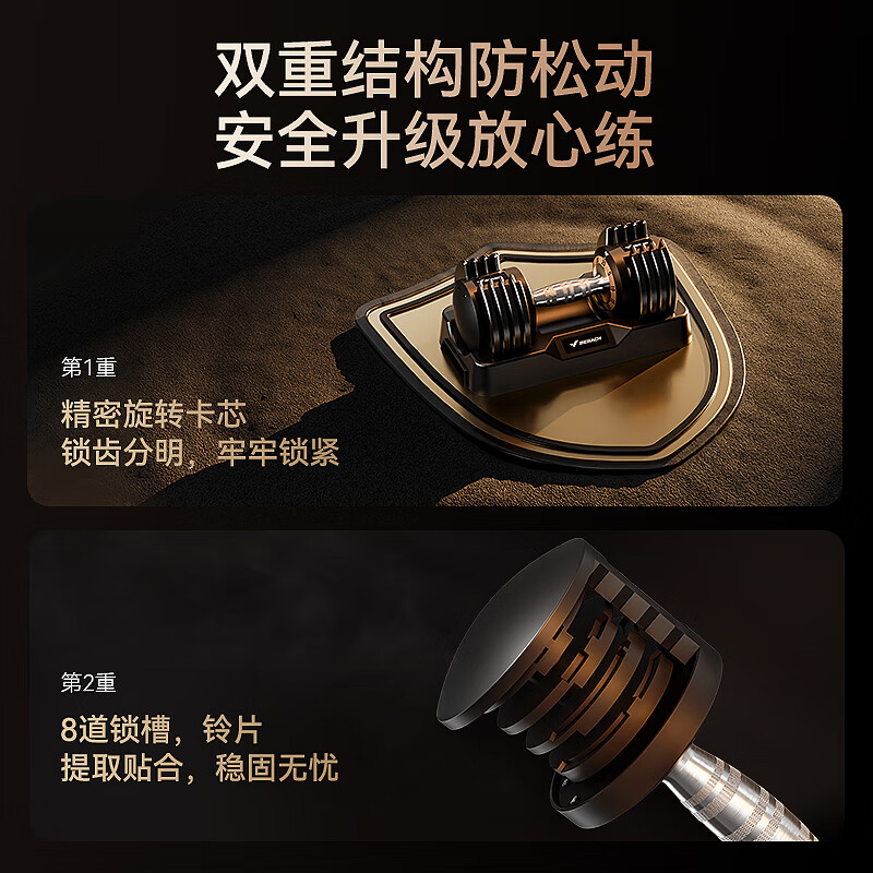 Merrick Dumbbell Adjustable Heavy Weight Men's Professional Fitness Home Women's Set Training Combination Equipment One Pair Total Weight 25 Pounds Approximately 2.3-11.2KG