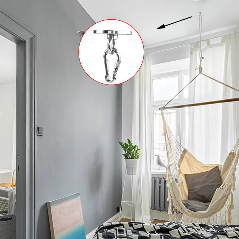 Dixin 304 stainless steel hanging ring yoga hanging plate hanging ring fixed buckle fixed plate hook 304 rotating plate load bearing 300kg