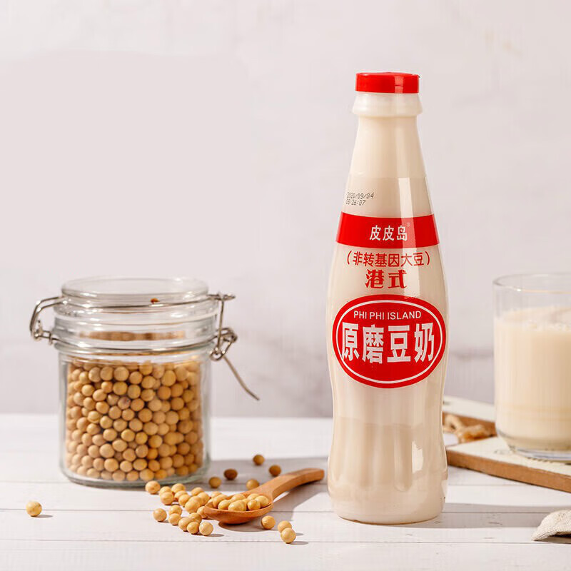 Phi Phi Island original ground soy milk freshly ground original soy milk whole box plant protein bottled soy milk drink full box 24 bottles