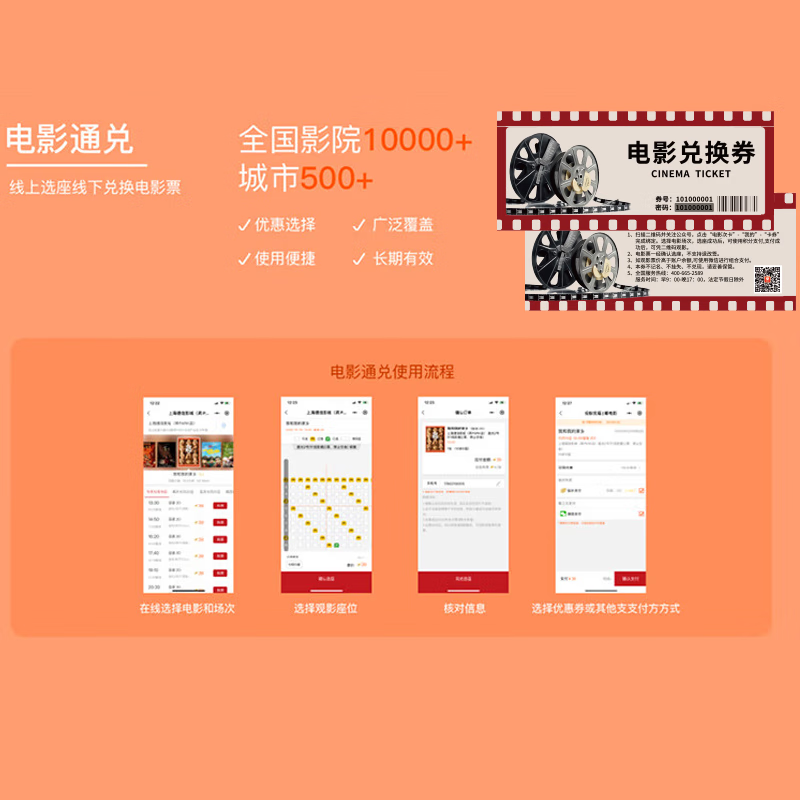 Movie ticket redemption coupon National general physical movie coupon Online ticket purchase Corporate employee benefits Purchase movie card 35 face value movie ticket