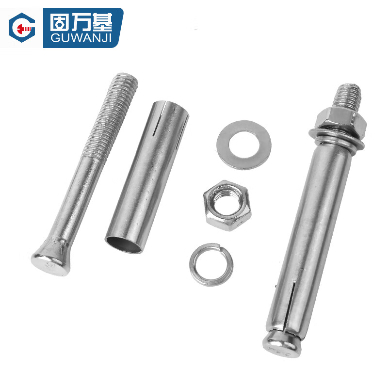 GUWANJI casing-reinforced expansion anchor, external expansion bolt, extended explosion screw, pipe blasting nail, 304 stainless steel M10x100 5 pcs/pack