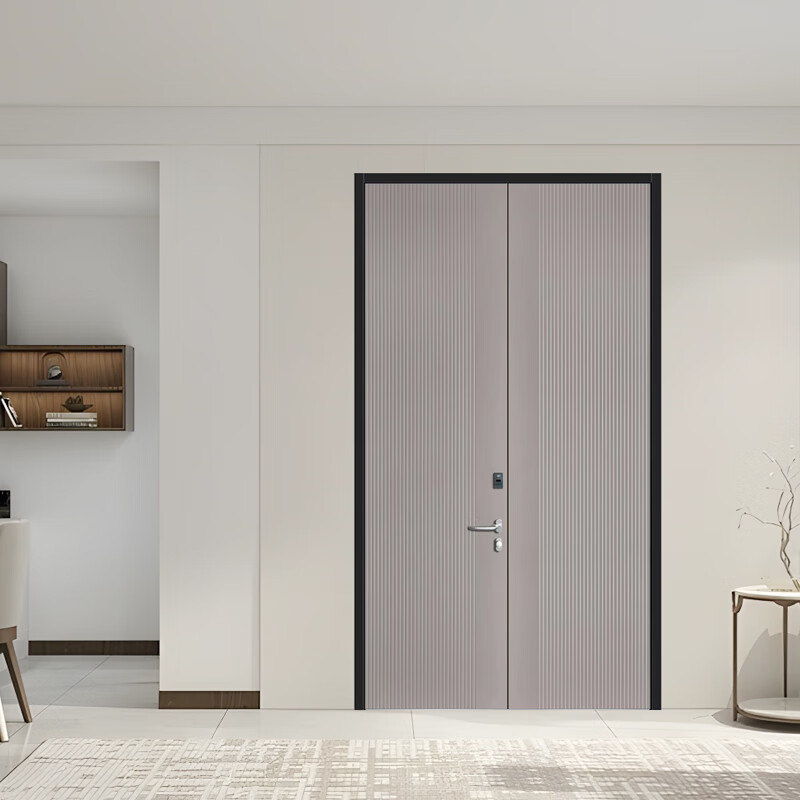 Yuelongmen Intelligent Armored Door Broken Bridge Fingerprint Code Lock Anti-theft Door Entry Door Porch Customized Carved Aluminum Door XT513 Non-standard Customized Sizes Contact Customer Service for Details