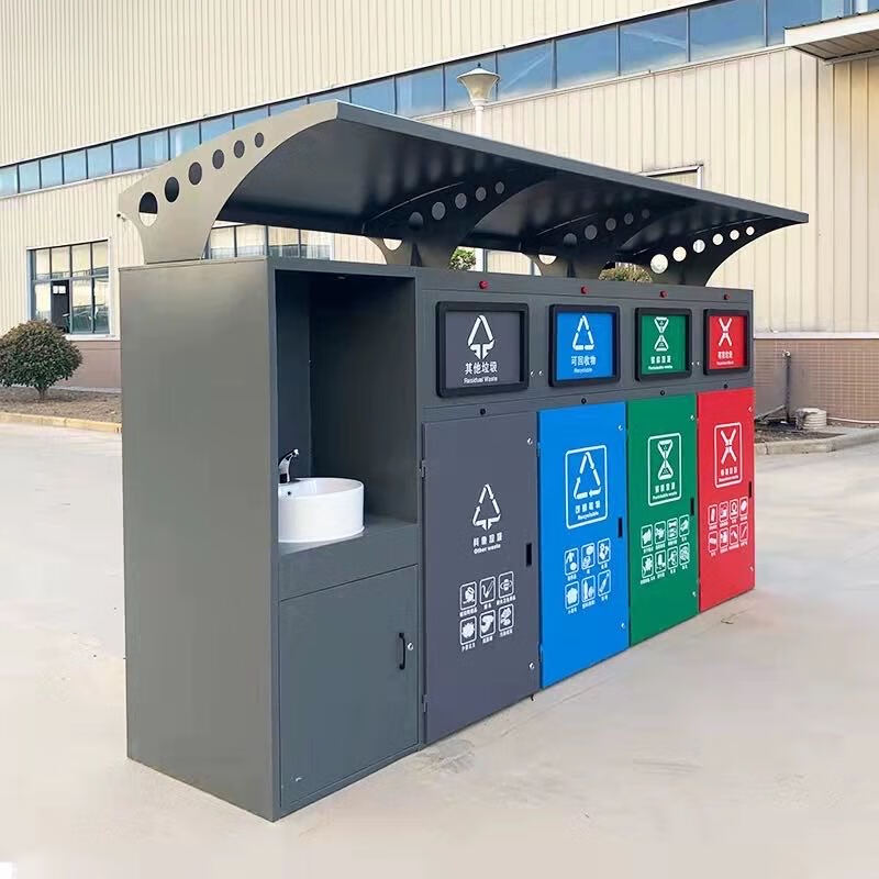 Noron custom-made outdoor garbage classification box garbage room community street recycling box domestic garbage collection point garbage room kiosk Style 1 Consult customer service for a quote