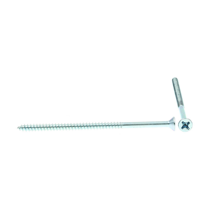 Prime-Line No. 10x10cm Wood Screws Flat Head Cross Zinc Alloy 20 Pack